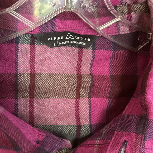 NWT Alpine Design Brished Flannel Plaid Button Down Shirt - Picture 6 of 10